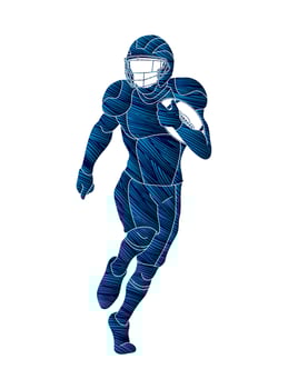 American Football Players Action vector