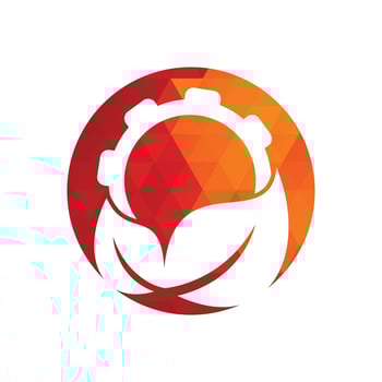 Gear and leaf logo combination vector. Mechanic and eco symbol or icon. vector