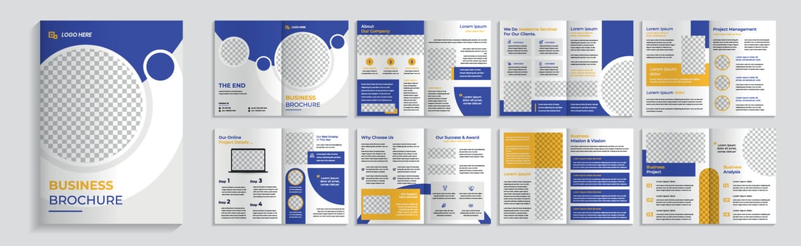 Modern corporate business brochure design template vector