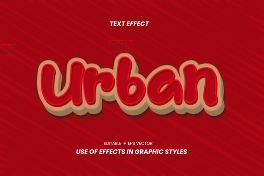 Text Effect - Urban Words on Modern Background. Text can be changed and this Effect can be used in Graphic Style settings vector