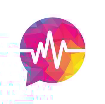 Health Consult logo designs concept. Medical logo and Heartbeat Waves in Chat Icon Logo Template vector