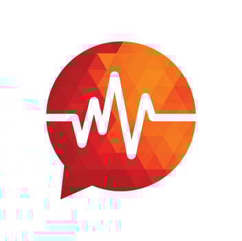 Health Consult logo designs concept. Medical logo and Heartbeat Waves in Chat Icon Logo Template vector