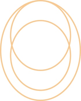 Minimal Oval Outline Design vector