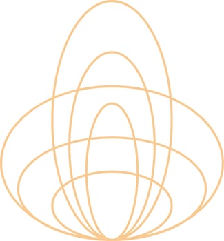Minimal Oval Outline Design vector