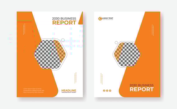 Business annual report, brochure flyer, book cover design template vector