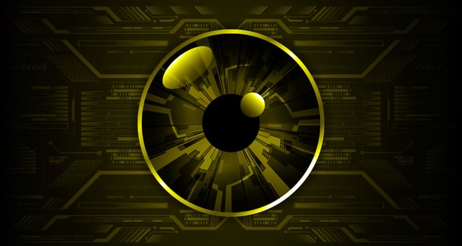 Modern Technology Background with eye vector