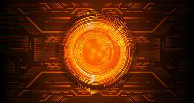 Modern Technology Background with eye vector