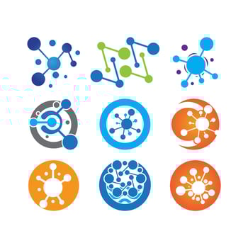 Molecule vector illustration design