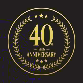 Luxury 40th anniversary Logo illustration vector.Free vector illustration Free Vector