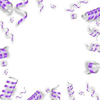 Confetti serpentine violet transparent background image png