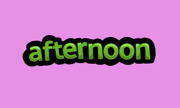 AFTERNOON writing vector design on a pink background