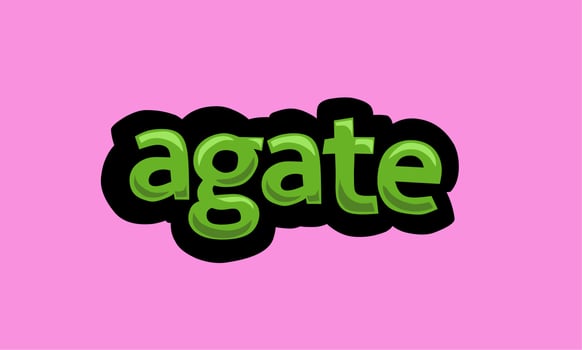 AGATE writing vector design on a pink background