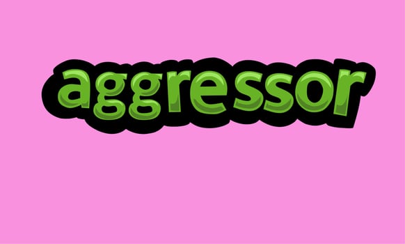 AGGRESSOR writing vector design on a pink background