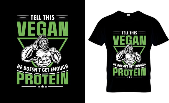 Vegan t-shirt design, Vegan t-shirt slogan and apparel design, Vegan typography, Vegan vector, Vegan illustration vector