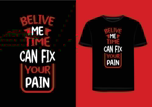 Belive me, Time can fix your pain vector