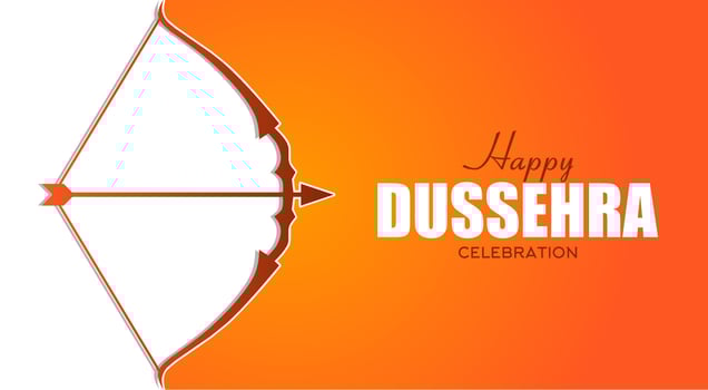 Happy Dussehra celebration vector