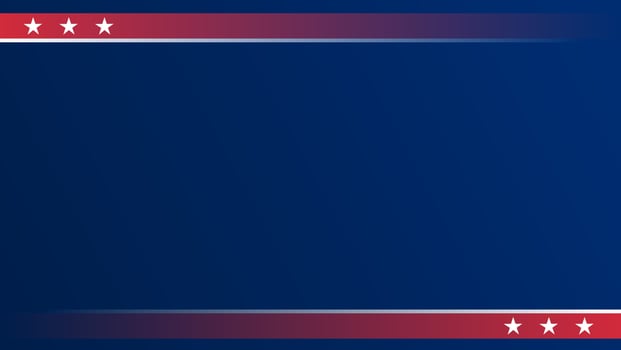 dark blue gradient background with stars and stripes. american flag background. american background template vector