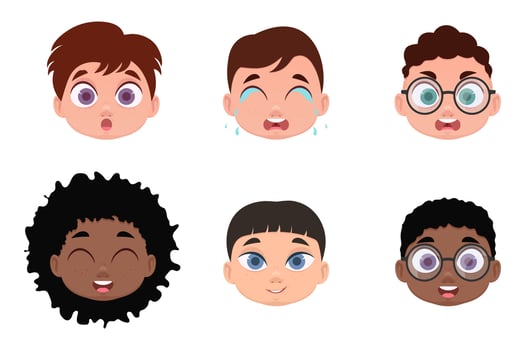 Seth, the faces of the boys vector
