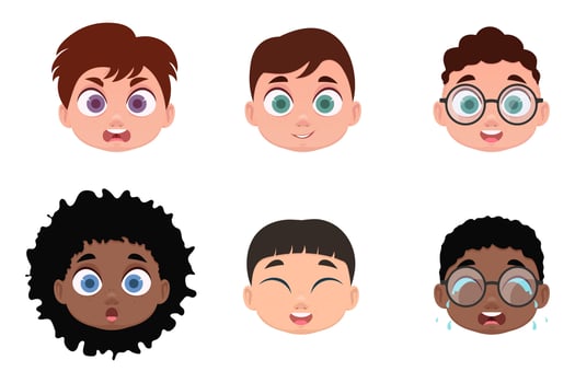 Seth, the faces of the boys vector
