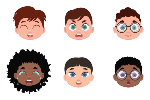 Seth, the faces of the boys vector
