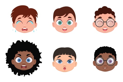 Seth, the faces of the boys vector