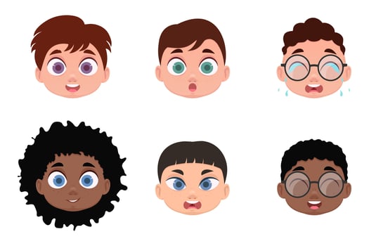 Seth, the faces of the boys vector