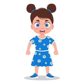 Girls get angry vector