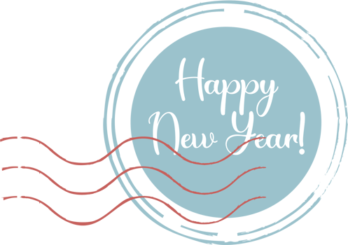 New Year Postal Stamp Envelope Stamp png