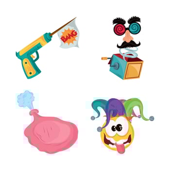 fools day pranks vector