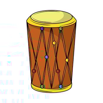 rustic drum instrument vector