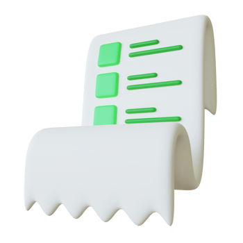 3D Invoice Illustration png