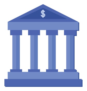 blue bank design vector