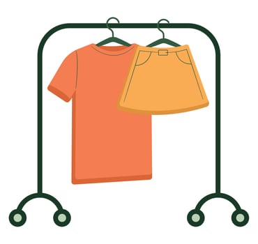 shirt and skirt vector