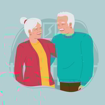 Grandparents Couple Character vector