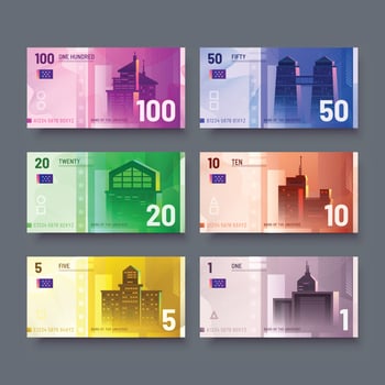Real Monopoly Money Concept vector
