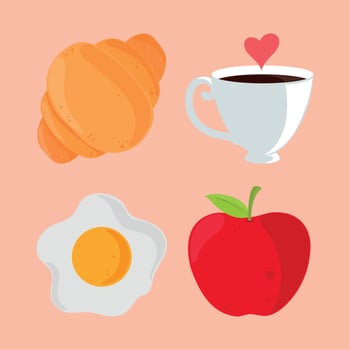 breakfast morning food vector