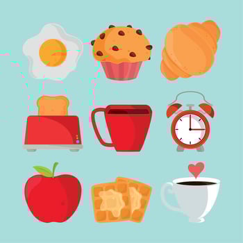 morning food fresh vector