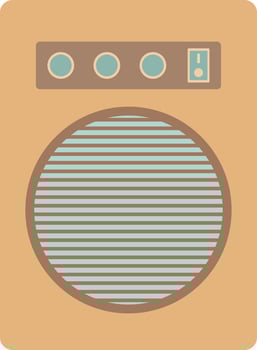 Loudspeaker icon, flat illustration vector