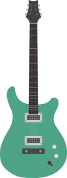 Electric guitar icon, flat illustration vector