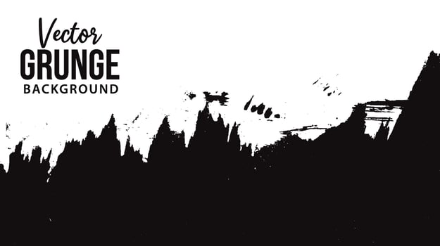 Black and white paint grunge texture background vector