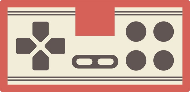 Family 101 joystick icon, flat illustration vector