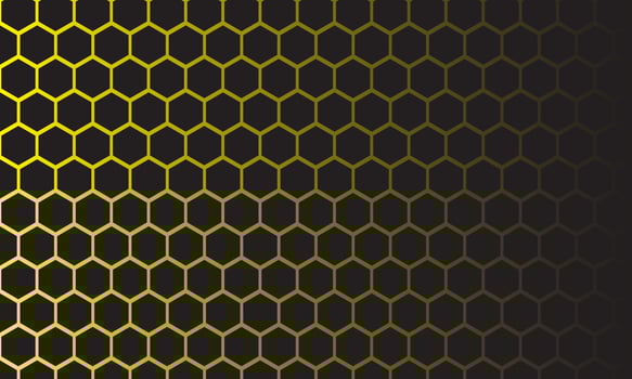 yellow luxury metal honeycomb, yellow luxury metal hexagon vector