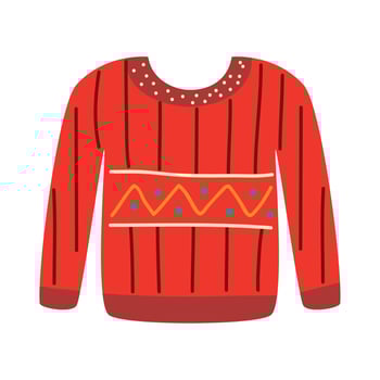 red christmas sweater vector