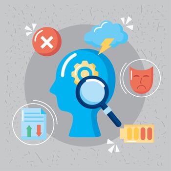 profile and mental health vector