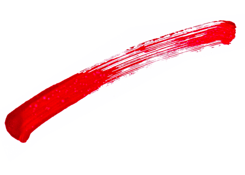 red acrylic paint strokes for design elements. artistic brush strokes for ornament and lower thirds isolated background png