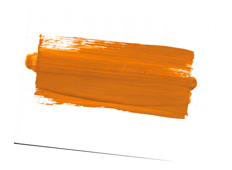 orange acrylic paint strokes for design elements. artistic brush strokes for ornament and lower thirds isolated background png