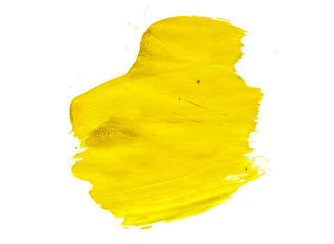 yellow acrylic paint strokes for design elements. artistic brush strokes for ornament and lower thirds isolated background png
