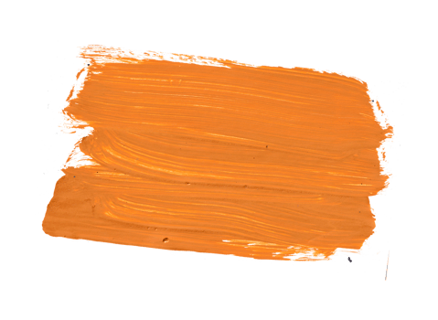 orange acrylic paint strokes for design elements. artistic brush strokes for ornament and lower thirds isolated background png