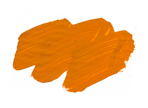 orange acrylic paint strokes for design elements. artistic brush strokes for ornament and lower thirds isolated background png
