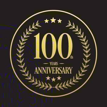 Luxury 100th Anniversary Logo illustration vector.Free vector illustration